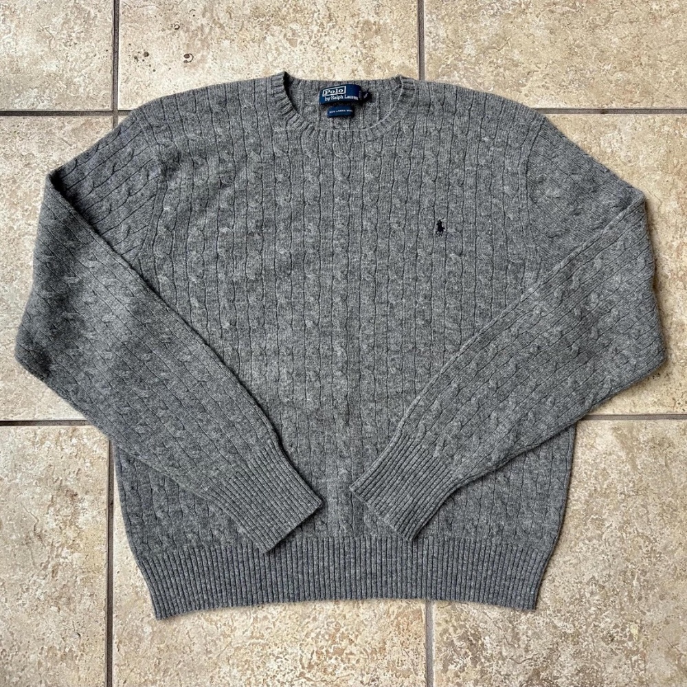 Vintage Ralph Lauren Lambswool Cable Knit Sweater